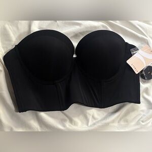 Lively Elegant Black Strapless Bra